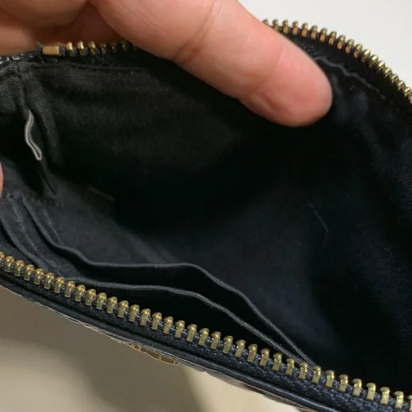 Coach Embossed Black Wristlet - Picture 5 of 6